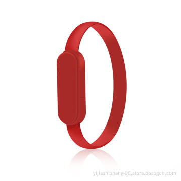 Yijiashishang New Arrival 22 CM Colorful Flat Shape USB Charging Cable Bracelet